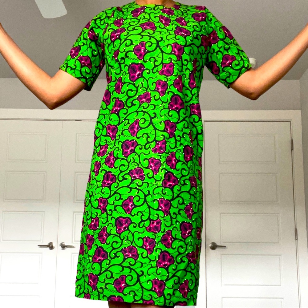 African Print Stoned Summer Dress